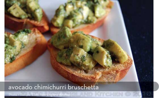 avocado-chimichurri-bruschetta_Elle's-New-England-Kitchen_Design-Crush