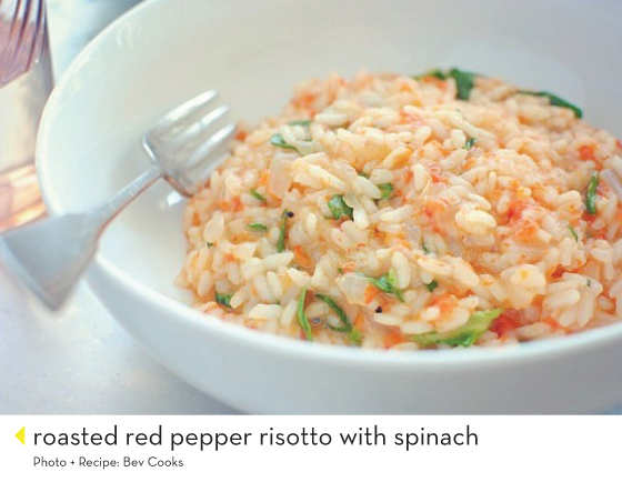 roasted-red-pepper-risotto-with-spinach-Bev-Cooks-Design-Crush