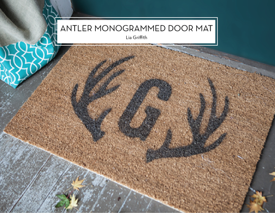 antler-monogrammed-door-mat-Lia-Griffith-Design-Crush