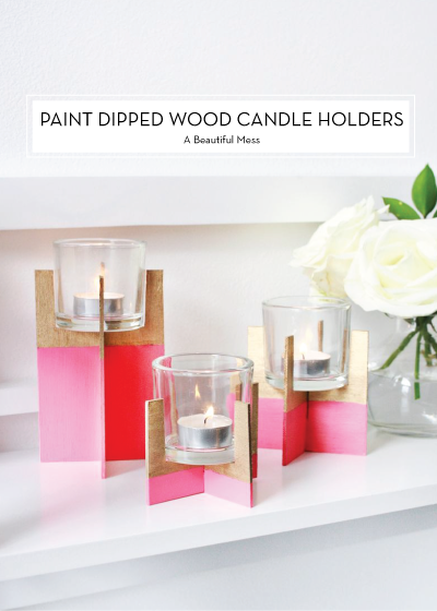 Paint-Dipped-Wood-Candle-Holders-A-Beautiful-Mess-Design-Crush
